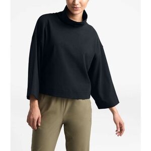 NWT The North Face Funnel Neck Pullover Oversized Top Black Size XL
